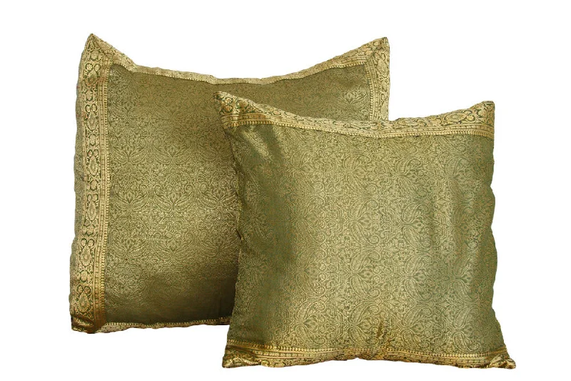 Firm Pillows for Side SleepersOlive Green Paisley Pillow Cover