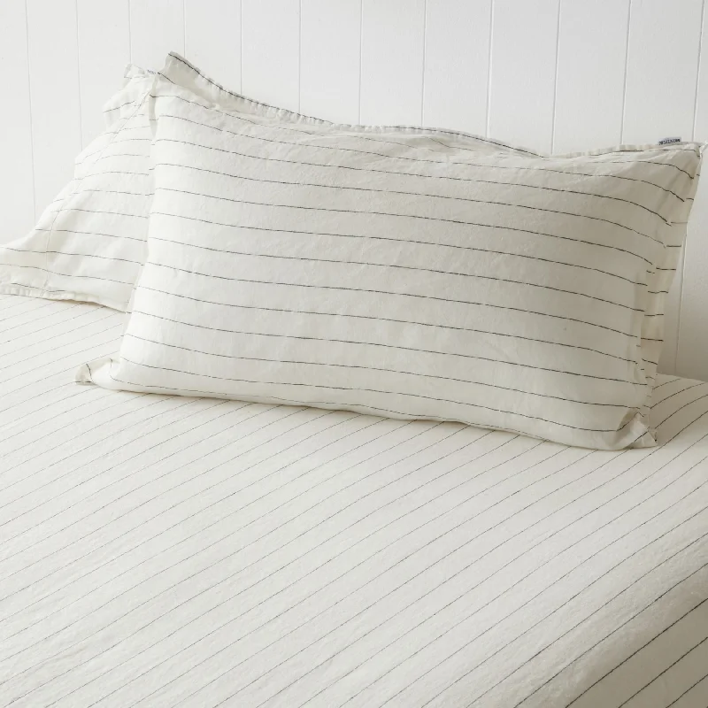 Wrinkle - Free Polyester Sheets for a Low - Maintenance BedTribeca Stripe Fitted Sheet Wrinkle - Free Polyester Sheets for a Low - Maintenance BedTribeca Stripe Fitted Sheet