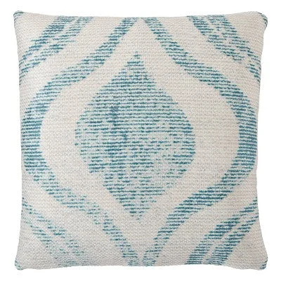 Feather Pillows for a Luxurious SleepNew - 18"x18" Cymbal Indoor/Outdoor Geometric Square Throw Pillow Teal/Cream - Jaipur Living Feather Pillows for a Luxurious SleepNew - 18"x18" Cymbal Indoor/Outdoor Geometric Square Throw Pillow Teal/Cream - Jaipur Living