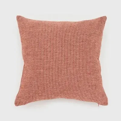 Bolster Pillows for Sofa Decoration18"x18" Nea Striped Chenille Woven Square Throw Pillow Copper - freshmint Bolster Pillows for Sofa Decoration18"x18" Nea Striped Chenille Woven Square Throw Pillow Copper - freshmint