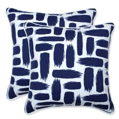 Silk Pillows for Smooth Skin and Hair18.5"x18.5" Baja Nautica 2pc Square Outdoor Throw Pillows Blue - Pillow Perfect Silk Pillows for Smooth Skin and Hair18.5"x18.5" Baja Nautica 2pc Square Outdoor Throw Pillows Blue - Pillow Perfect