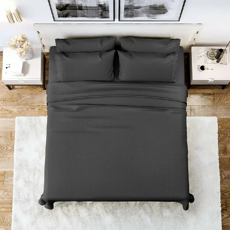 Quilted Cotton Sheets for a Warm and Inviting Bed6 Piece Sheet Set 1800 Series Egyptian Deep Pocket Twin XL Dark Grey Quilted Cotton Sheets for a Warm and Inviting Bed6 Piece Sheet Set 1800 Series Egyptian Deep Pocket Twin XL Dark Grey