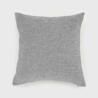 Back Support Pillows for Office ChairsNew - 18"x18" Elsa Reversible Woven Striped Chenille Square Throw Pillow Gray - Evergrace Back Support Pillows for Office ChairsNew - 18"x18" Elsa Reversible Woven Striped Chenille Square Throw Pillow Gray - Evergrace