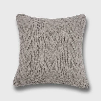Kids Pillows with Fun DesignsNew - 20"x20" Oversize Chunky Sweater Knit Square Throw Pillow Light Gray - Evergrace Kids Pillows with Fun DesignsNew - 20"x20" Oversize Chunky Sweater Knit Square Throw Pillow Light Gray - Evergrace