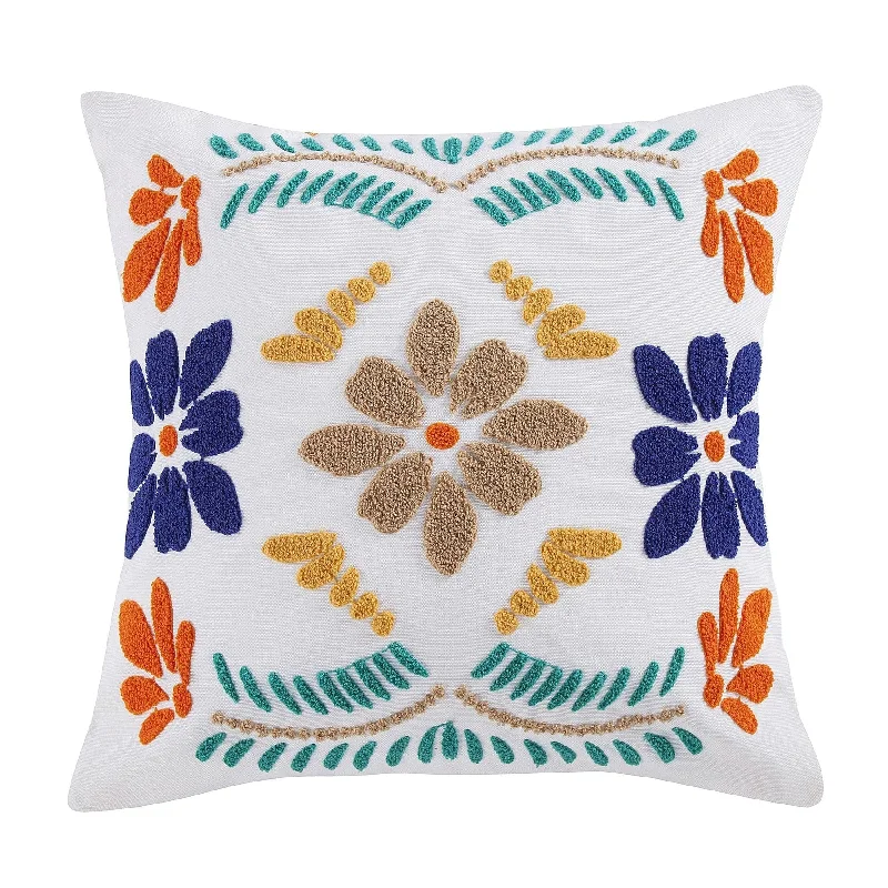 Round Pillows for Boho-Style InteriorsBonita Floral Indoor/Outdoor Pillow