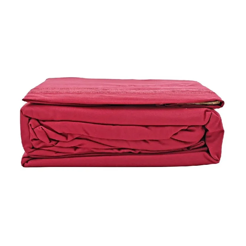 Linen - Cotton Blend Sheets for a Natural and Versatile Option2200 Series 80 GSM Burgundy Microfiber 4pc Sheet Set -Queen Gifts Linen - Cotton Blend Sheets for a Natural and Versatile Option2200 Series 80 GSM Burgundy Microfiber 4pc Sheet Set -Queen Gifts