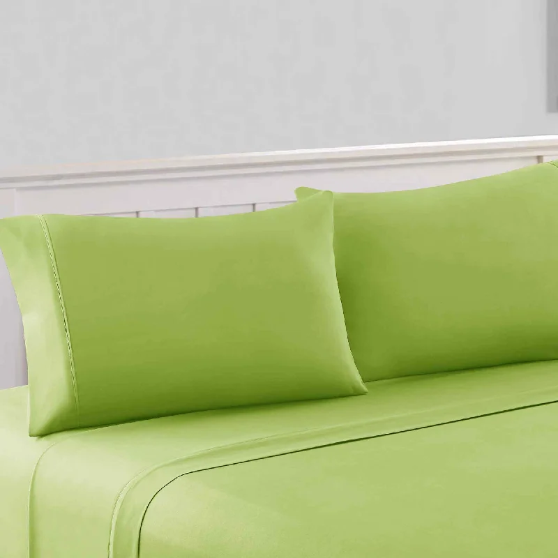 Sheet Sets with Multiple Pillowcase OptionsModern Threads 1800 Series 100 gsm Solid microfiber 4-Piece sheet set