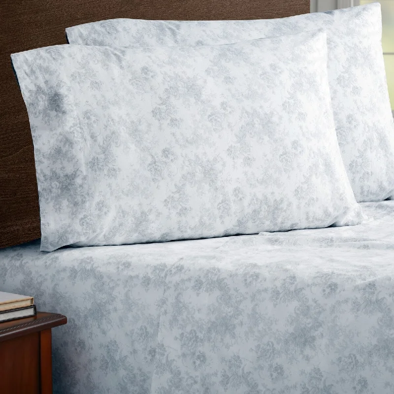 Organic Flannel Sheets for a Natural and Warm SleepSoft Wash Vintage Floral Print 2PC Pillowcase Set-STD/QUEEN Organic Flannel Sheets for a Natural and Warm SleepSoft Wash Vintage Floral Print 2PC Pillowcase Set-STD/QUEEN