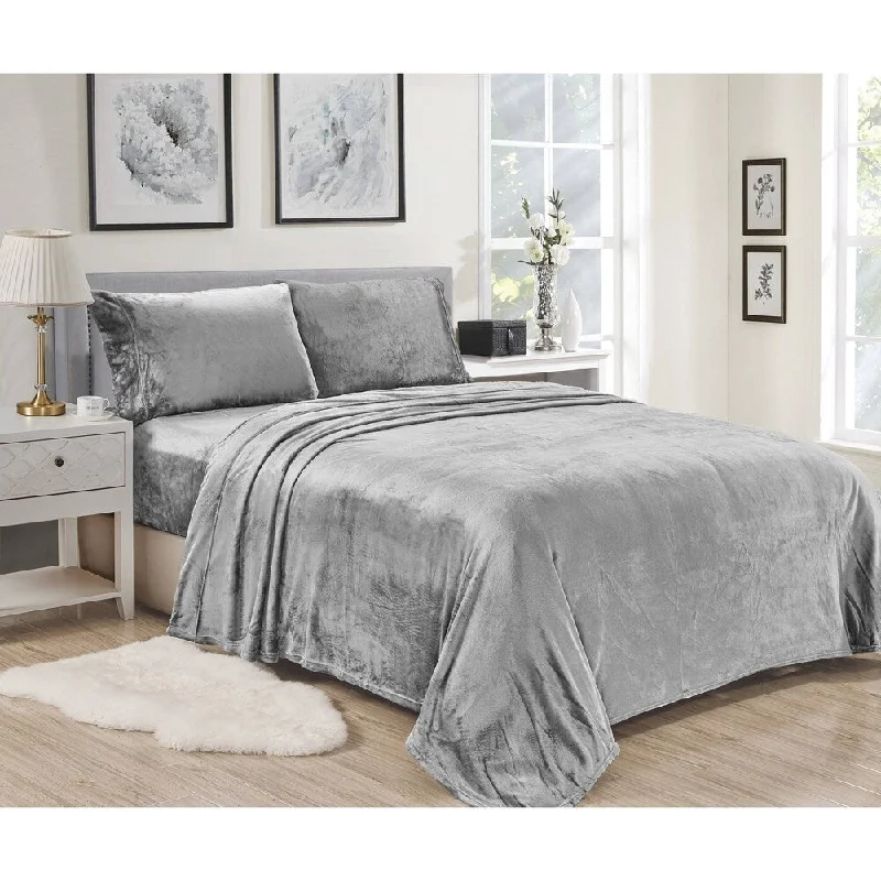 Linen - Cotton Blend Sheets for a Natural and Versatile OptionLavana Microplush Sheet Sets Full Gray Linen - Cotton Blend Sheets for a Natural and Versatile OptionLavana Microplush Sheet Sets Full Gray