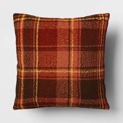 Hypoallergenic Pillows for Allergy SufferersOversized Raised Striped Boucle Plaid Square Throw Pillow Maroon - Threshold Hypoallergenic Pillows for Allergy SufferersOversized Raised Striped Boucle Plaid Square Throw Pillow Maroon - Threshold