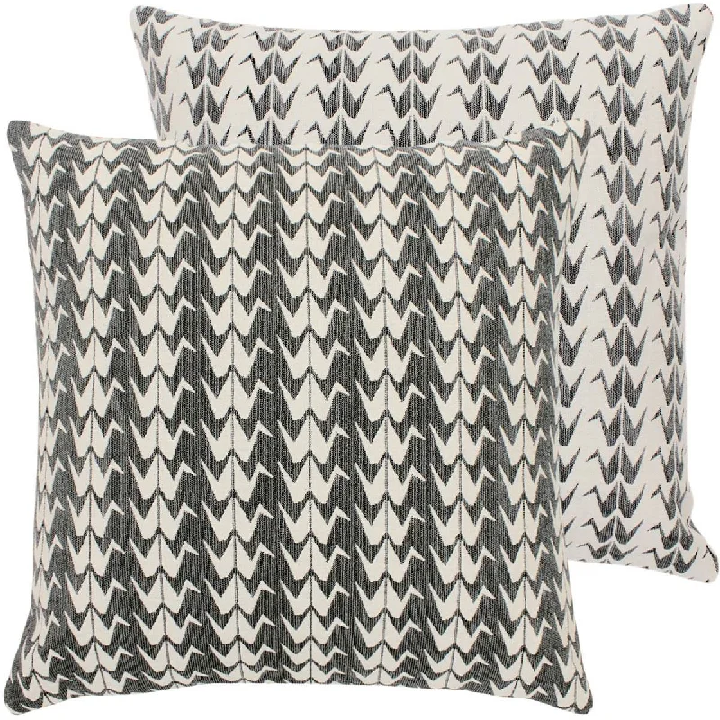 Adjustable Pillows for Customized ComfortGrey Crane Woven Cushion Cover