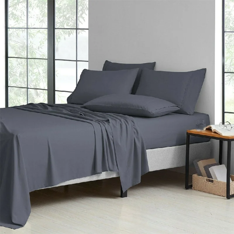 Anti - Pill Microfiber Sheets for a Smooth Appearance6 Piece Set 1800 Series Bamboo Soft Deep Pocket Full Gray Anti - Pill Microfiber Sheets for a Smooth Appearance6 Piece Set 1800 Series Bamboo Soft Deep Pocket Full Gray