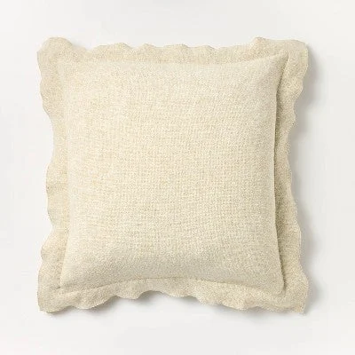 Down Alternative Pillows for Ethical ChoicesNew - Oversized Heather Square Throw Pillow Cream - Threshold designed with Studio Down Alternative Pillows for Ethical ChoicesNew - Oversized Heather Square Throw Pillow Cream - Threshold designed with Studio