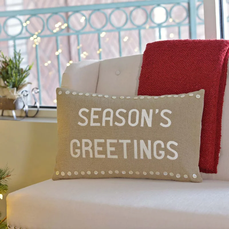 Feather Pillows for a Luxurious SleepPearlescent Season's Greetings Pillow