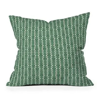 Square Pillows for Modern Home Decor16" x 16" Moonlight Retro Scandinavian Outdoor Throw Pillow Green - Deny Designs Square Pillows for Modern Home Decor16" x 16" Moonlight Retro Scandinavian Outdoor Throw Pillow Green - Deny Designs
