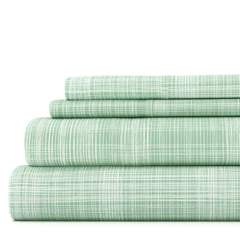 Flat Sheets with a High - Quality Finish for a Luxurious LookThatch Forest Pattern Sheet Set Ultra Soft Microfiber Bedding Flat Sheets with a High - Quality Finish for a Luxurious LookThatch Forest Pattern Sheet Set Ultra Soft Microfiber Bedding