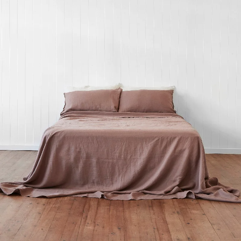 Jersey - Knit Sheets for a Comfortable and Casual BedChocolate Flat Sheet