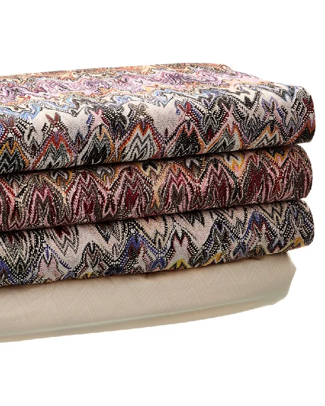 Anti - Pill Microfiber Sheets for a Smooth AppearanceMissoni Home Bella 3pc Sheet Set Anti - Pill Microfiber Sheets for a Smooth AppearanceMissoni Home Bella 3pc Sheet Set