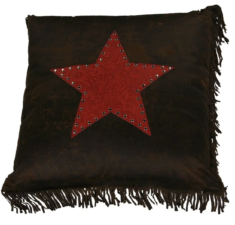 Round Pillows for Boho-Style InteriorsCheyenne Red Star Toss Pillow