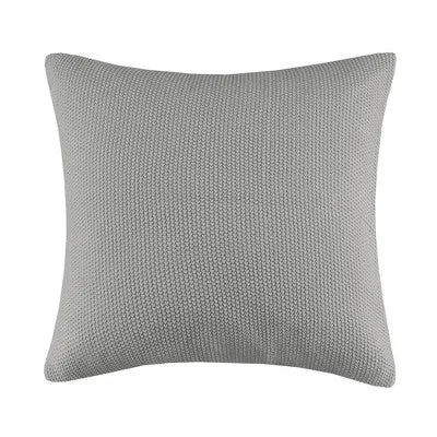 Feather Pillows for a Luxurious SleepNew - 26"x26" Oversized Bree Knit Square Throw Pillow Cover Gray - Ink+Ivy Feather Pillows for a Luxurious SleepNew - 26"x26" Oversized Bree Knit Square Throw Pillow Cover Gray - Ink+Ivy