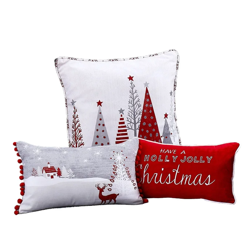 Back Support Pillows for Office ChairsHolly Jolly Lane 3-Piece Throw Pillow Set