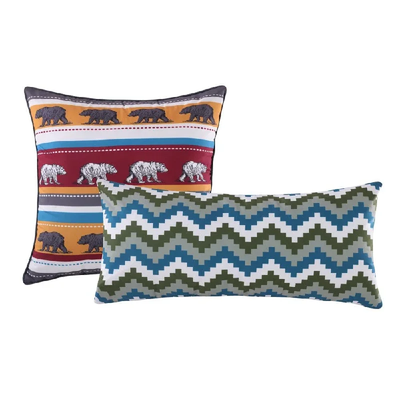 Soft and Fluffy Pillows for Bedroom ComfortBlack Bear Lodge Decorative Pillow Pair