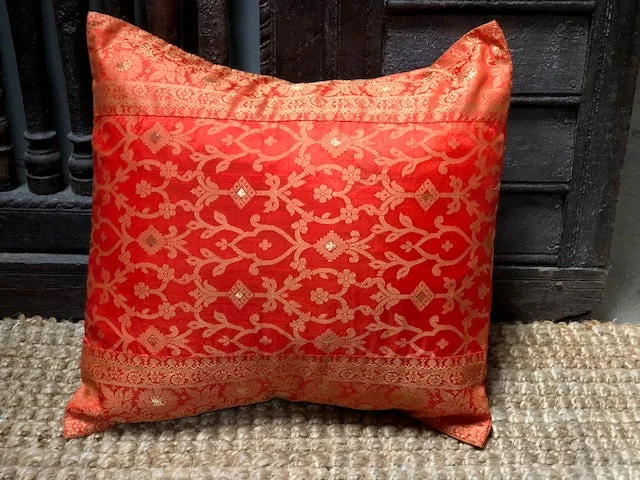 Travel Pillows for Long JourneysFire Orange Kela Sari Pillow Cover