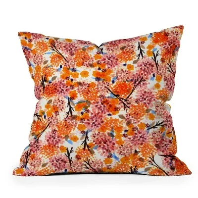Firm Pillows for Side SleepersNew - 20"x20" Oversize Sorbet Floral Square Throw Pillow Orange - Deny Designs: Textured, for Couch, Indoor Use, Zippered Cover Firm Pillows for Side SleepersNew - 20"x20" Oversize Sorbet Floral Square Throw Pillow Orange - Deny Designs: Textured, for Couch, Indoor Use, Zippered Cover