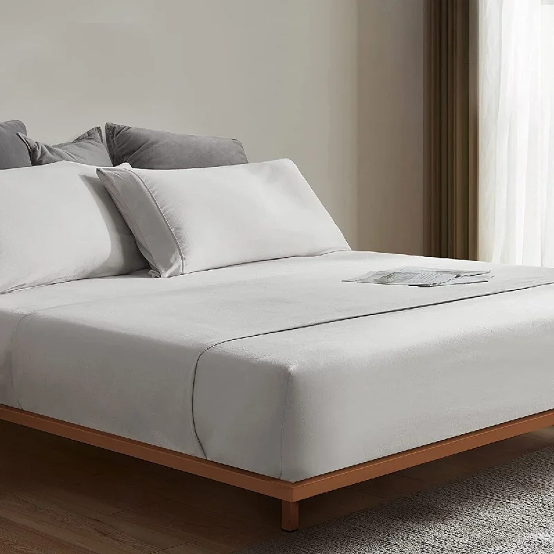 Thermal - Regulating Bamboo Sheets for All - Season ComfortSnorze® Cloud Sheet Set - Coma Inducer® Peach Soft Microfiber - Glacier Gray Thermal - Regulating Bamboo Sheets for All - Season ComfortSnorze® Cloud Sheet Set - Coma Inducer® Peach Soft Microfiber - Glacier Gray