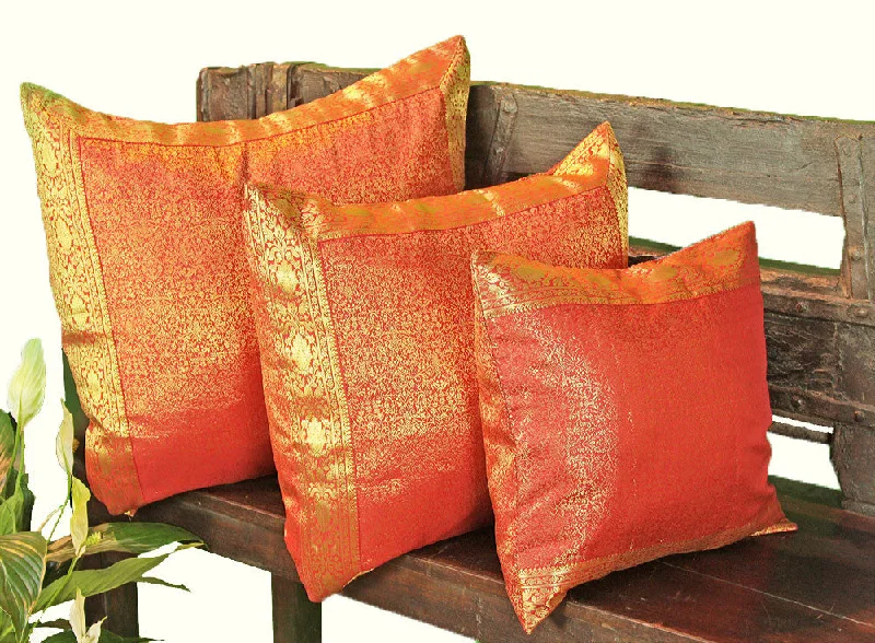 Feather Pillows for a Luxurious SleepIndian pillows Cover Red Raj