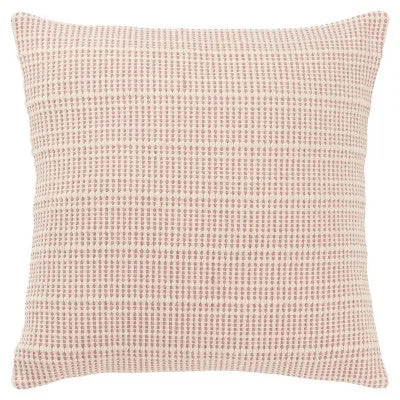 Cotton Pillows for Natural ComfortNew - 20"x20" Oversize Horizontal Striped Square Throw Pillow Cover Pink - Rizzy Home Cotton Pillows for Natural ComfortNew - 20"x20" Oversize Horizontal Striped Square Throw Pillow Cover Pink - Rizzy Home