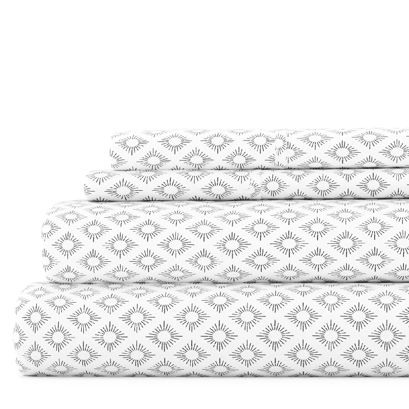 King - Size Sheet Sets with a Decorative Pillow SetPolaris Gray Pattern Sheet Set Ultra Soft Microfiber Bedding, Queen King - Size Sheet Sets with a Decorative Pillow SetPolaris Gray Pattern Sheet Set Ultra Soft Microfiber Bedding, Queen