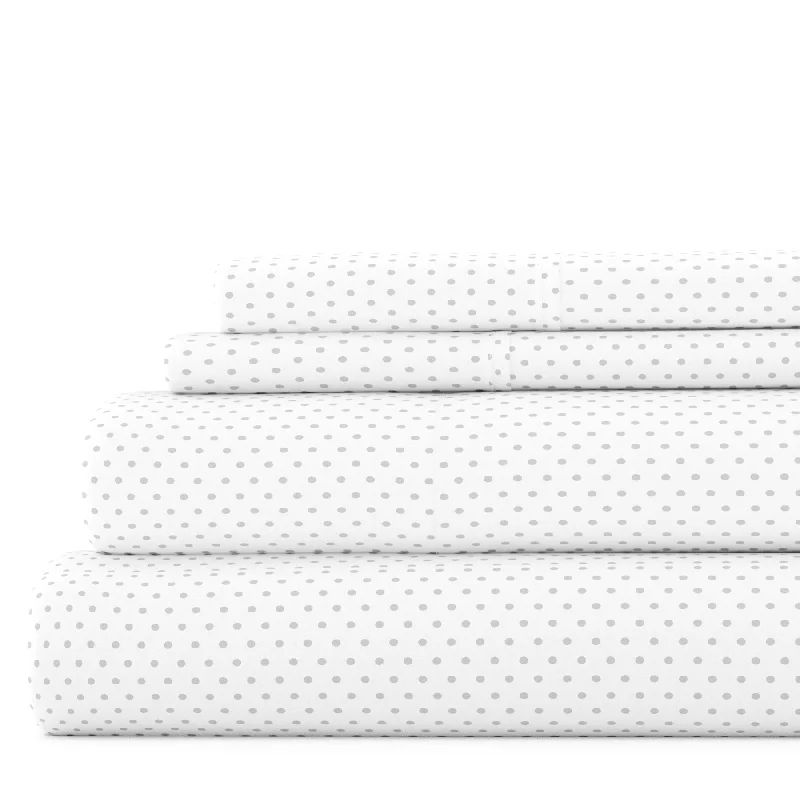 Flat Sheets with a High - Quality Finish for a Luxurious LookStippled Light Gray Pattern Sheet Set Ultra Soft Microfiber Bedding Flat Sheets with a High - Quality Finish for a Luxurious LookStippled Light Gray Pattern Sheet Set Ultra Soft Microfiber Bedding
