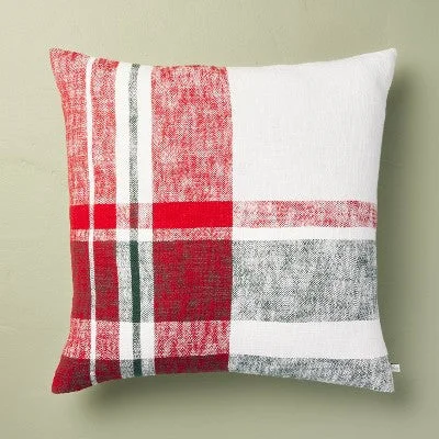 Orthopedic Pillows for Back Pain Relief24"x24" Festive Plaid Square Christmas Throw Pillow Red/Green/Cream - Hearth & Hand with Magnolia Orthopedic Pillows for Back Pain Relief24"x24" Festive Plaid Square Christmas Throw Pillow Red/Green/Cream - Hearth & Hand with Magnolia