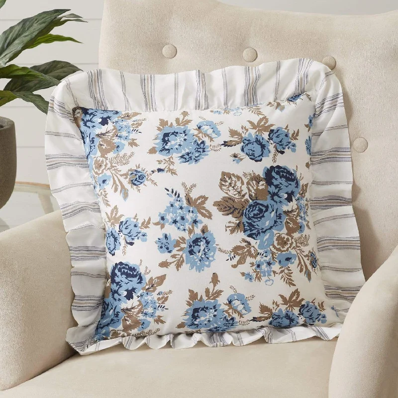 Plush Pillows for a Cozy BedAnnie Blue Floral Pillow