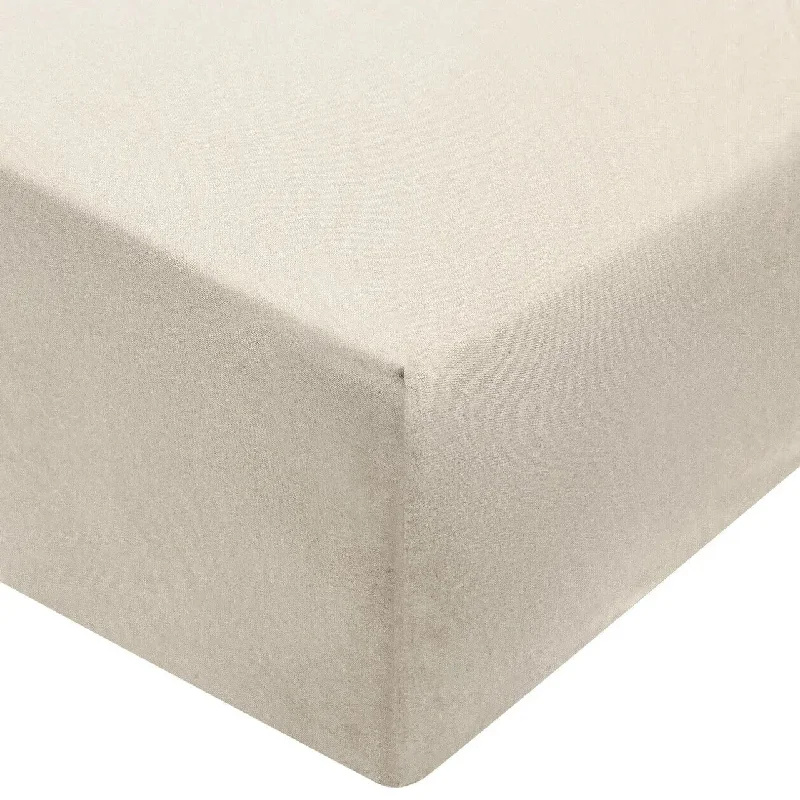 Jersey - Knit Sheets for a Comfortable and Casual BedWashed Cotton Fitted Sheet | Light Beige Jersey - Knit Sheets for a Comfortable and Casual BedWashed Cotton Fitted Sheet | Light Beige