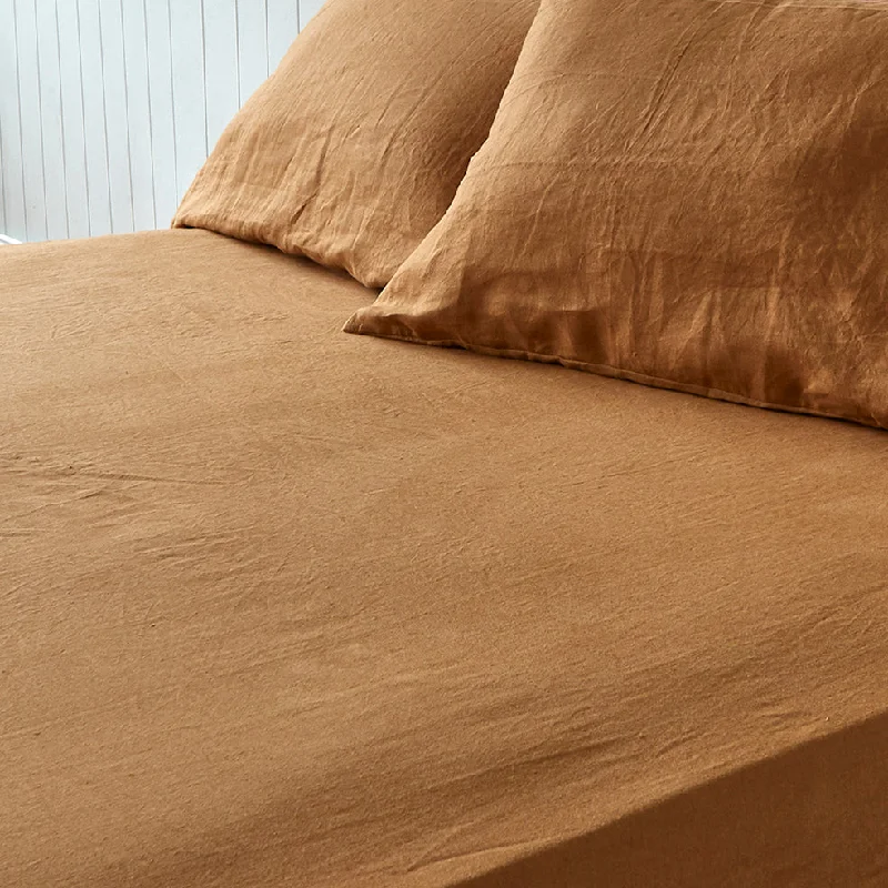 Polyester - Cotton Blend Sheets for Durability and ComfortMustard Fitted Sheet