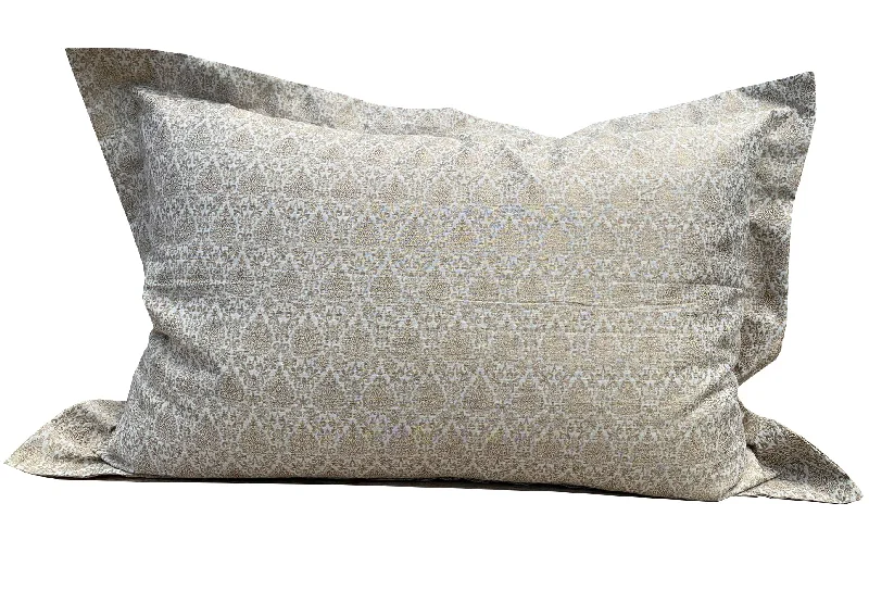 Adjustable Pillows for Customized ComfortCream Brocade Pillow Shams