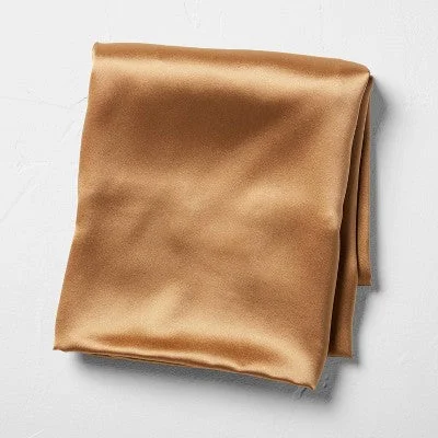 Cotton Pillows for Natural ComfortOpen Box - Standard Solid Silk Pillowcase Warm Brown - Casaluna Cotton Pillows for Natural ComfortOpen Box - Standard Solid Silk Pillowcase Warm Brown - Casaluna