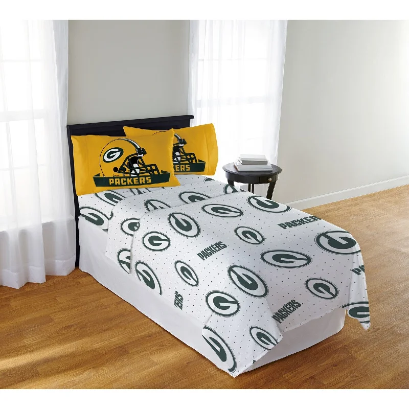 Flat Sheets with a High - Quality Finish for a Luxurious LookNFL 821 Packers Full Sheet Set Monument Flat Sheets with a High - Quality Finish for a Luxurious LookNFL 821 Packers Full Sheet Set Monument
