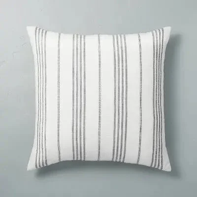 Kids Pillows with Fun DesignsNew - 24" x 24" Vertical Stripe Oversized Throw Pillow Sour Cream/Gray - Hearth & Kids Pillows with Fun DesignsNew - 24" x 24" Vertical Stripe Oversized Throw Pillow Sour Cream/Gray - Hearth &