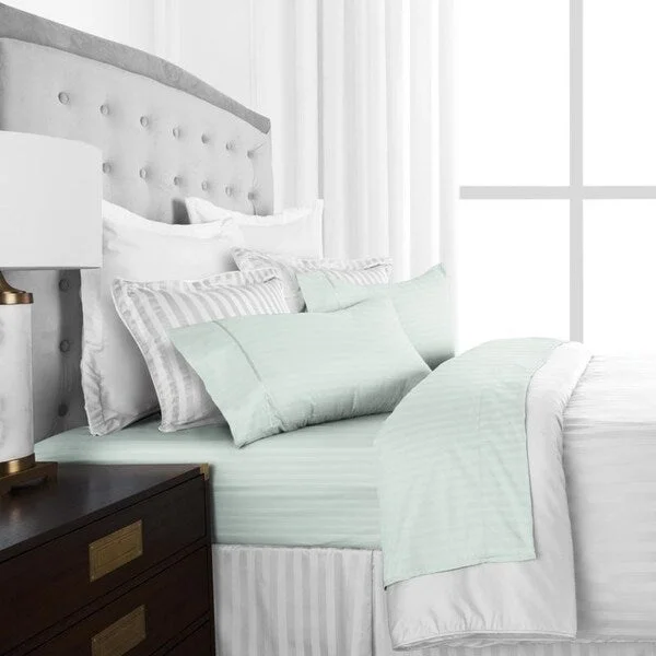 Quilted Cotton Sheets for a Warm and Inviting BedPorch & Den McMurtry Embossed Stripes 4-piece Sheet Set Quilted Cotton Sheets for a Warm and Inviting BedPorch & Den McMurtry Embossed Stripes 4-piece Sheet Set