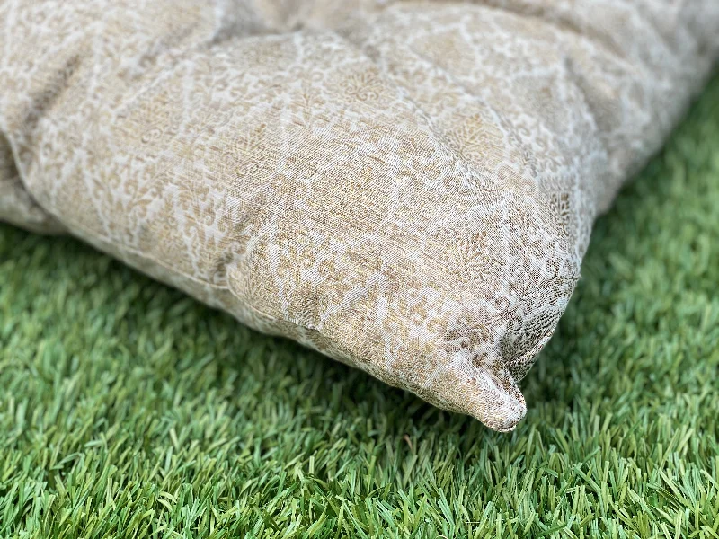 Velvet Pillows for a Touch of EleganceCream brocade fabric floor sitting cushion
