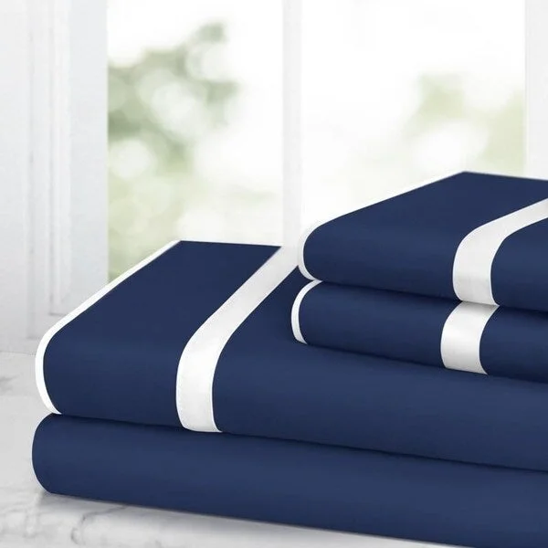 Moisture - Wicking Cotton Sheets for a Dry and Comfortable SleepPorch & Den Santiam 4-piece Bed Sheet Set with Satin Band Trim Moisture - Wicking Cotton Sheets for a Dry and Comfortable SleepPorch & Den Santiam 4-piece Bed Sheet Set with Satin Band Trim