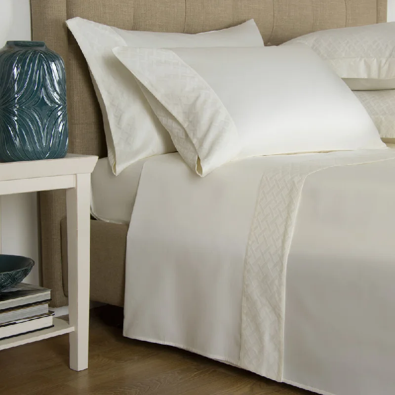 Twin - Size Sheet Sets with a Pillow ProtectorFrette Savona Border Sheet Set