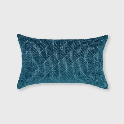 Kids Pillows with Fun DesignsNew - 14"x24" Oversized Geometric Chenille Woven Jacquard Reversible Lumbar Throw Pillow Teal - freshmint Kids Pillows with Fun DesignsNew - 14"x24" Oversized Geometric Chenille Woven Jacquard Reversible Lumbar Throw Pillow Teal - freshmint