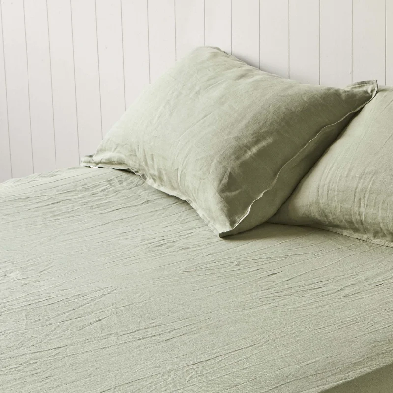 Linen - Cotton Blend Sheets for a Natural and Versatile OptionCactus Fitted Sheet