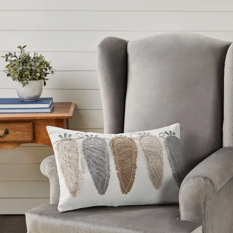 Cotton Pillows for Natural ComfortBurlap Applique Carrot Pillow