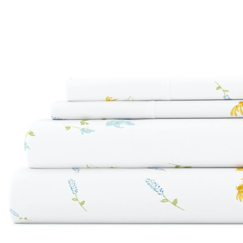 Twin - Size Sheet Sets with a Pillow ProtectorBluebirds Light Blue Pattern Sheet Set Ultra Soft Microfiber Bedding Twin - Size Sheet Sets with a Pillow ProtectorBluebirds Light Blue Pattern Sheet Set Ultra Soft Microfiber Bedding