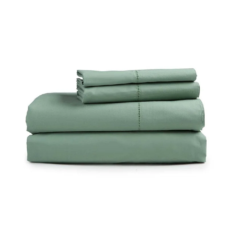 Rayon - Cotton Sheets for a Breathable and Soft BlendQueen Signature Cotton Percale Sheet Set - Tarragon Rayon - Cotton Sheets for a Breathable and Soft BlendQueen Signature Cotton Percale Sheet Set - Tarragon